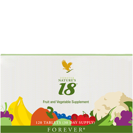 Forever Nature?s 18 is a proprietary blend of fruits and vegatables.