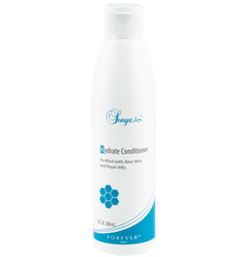 Hydrate Conditioner - safe formula moisturizes, detangles and softens dry, brittle hair, increasing manageability and leaving hair with a luminous shine. Fortified with aloe vera and Royal Jelly.